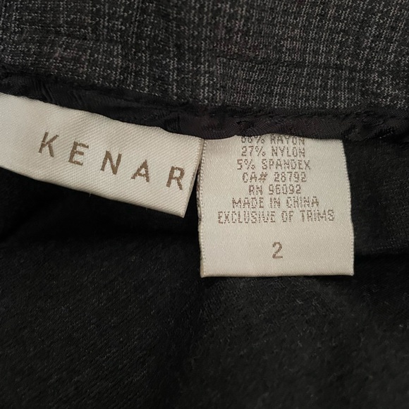 Kenar houndstooth with vegan leather trim pants - Picture 5 of 6